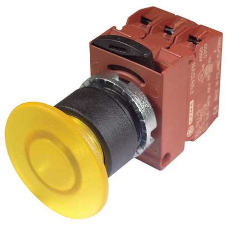 Illum Push Button,22mm,yellow,120vac (1