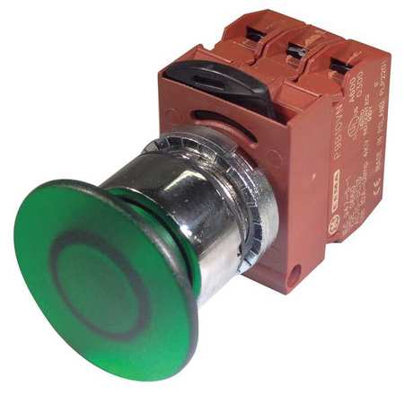 Illum Push Button,22mm,green,24vac/dc (1