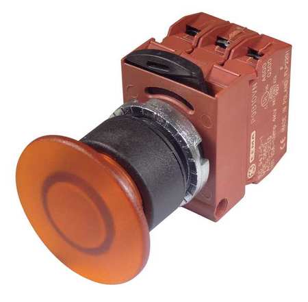 Illum Push Button,22mm,orange,24vac/dc (