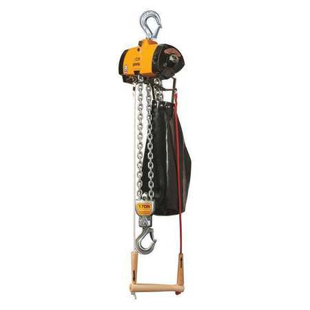 Air Chain Hoist,pull Cord,500 Lb.,10 Ft.