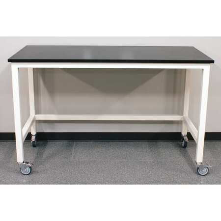 Table,84in.w X 24in.d,w/casters,phenolic