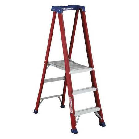 Platform Ladder,fiberglass,2ft 10in H,ia