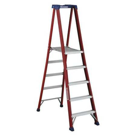 Platform Ladder,fiberglass,4ft 9in. H,ia