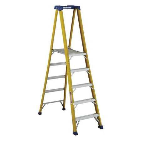 Platform Ladder,fiberglass,4ft 9in H,iaa