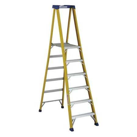 Platform Ladder,fiberglass,5ft 8in H,iaa