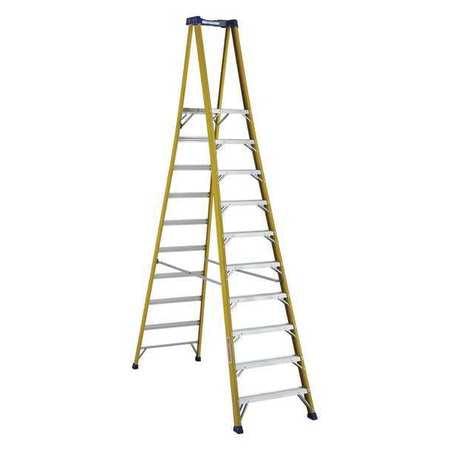 Platform Ladder,fiberglass,9ft 6in H,iaa