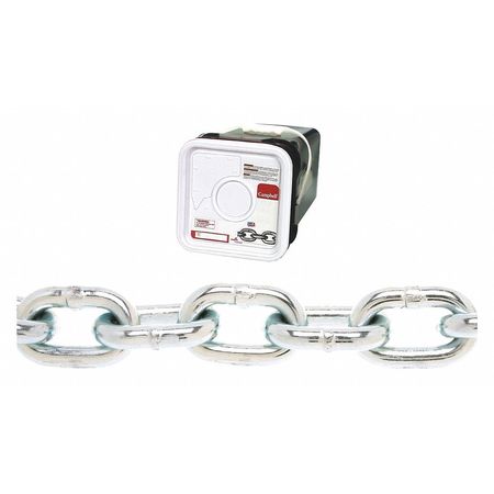 Chain,100ft,1/4in,proof Coil,zinc Plated