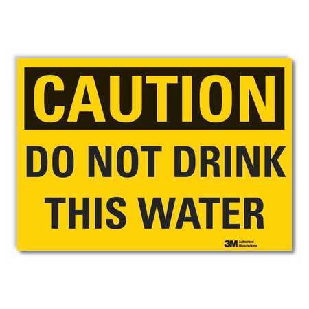 Caution Sign,10 In. H,vinyl,do Not Drink