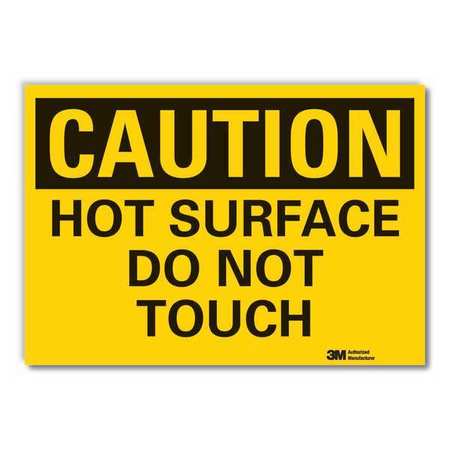 Caution Sign,10 In.h,vinyl,hot Surface (