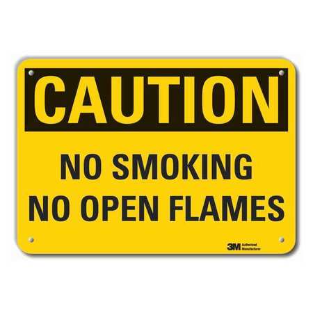 Caution No Smoking Sign,10 In H,aluminum