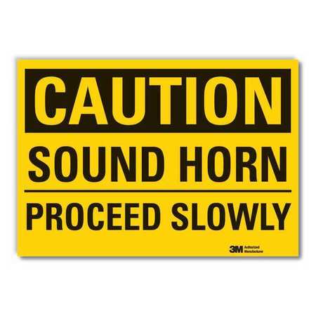 Caution Sign,10" W,7" H,0.004" Thickness