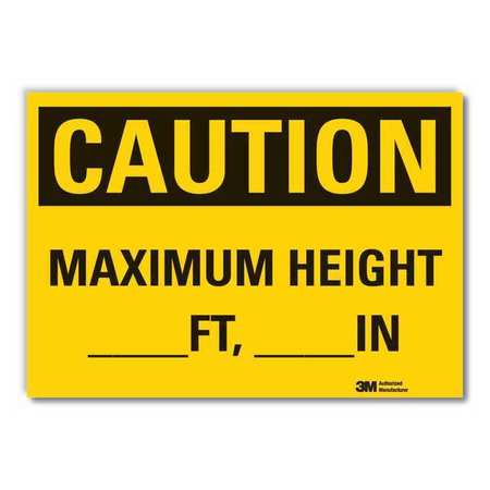 Caution Sign,10" W,7" H,0.004" Thickness