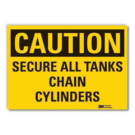 Caution Sign,10 In. H,vinyl,secure All (