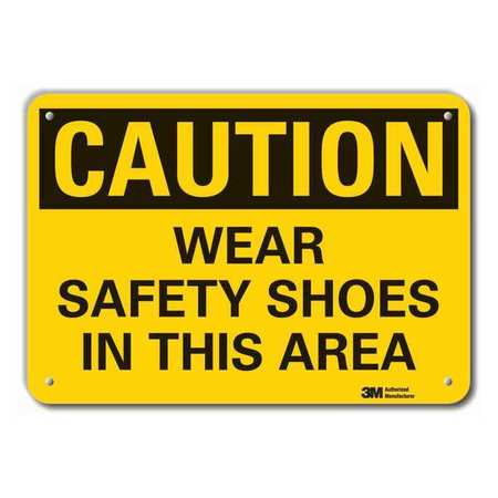 Caution Sign,10 In H,alum,wear Safety (1