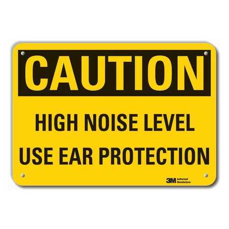 Caution Sign,10 In. H,alum,high Noise (1