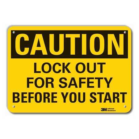 Caution Sign,10 In. H,aluminum (1 Units