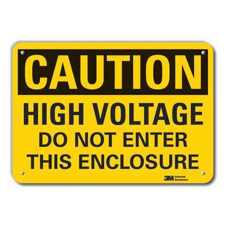 Caution Sign,10 In. H,alum,high Voltage