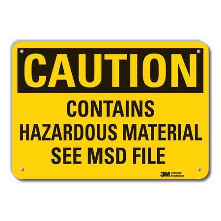 Caution Sign,10 In H,alum,hazardous Mat