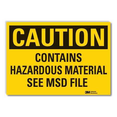 Caution Sign,10" W,7" H,0.004" Thickness