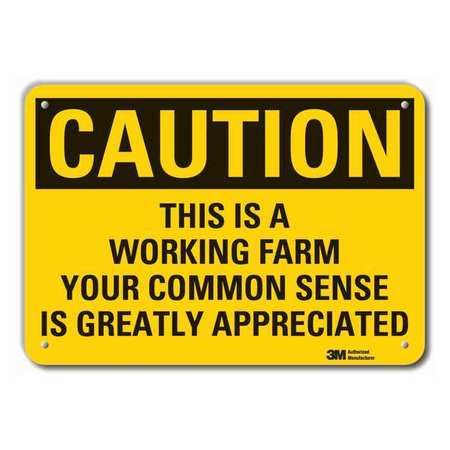 Caution Sign,10 In. H,aluminum (1 Units