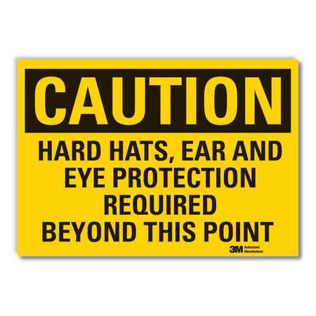 Caution Sign,10 In H,vinyl,hard Hats Ear