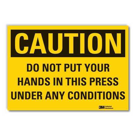 Caution Sign,10" W,7" H,0.004" Thickness