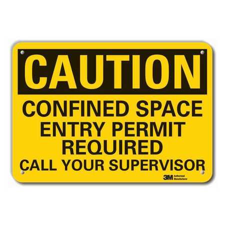 Caution Sign,10 In. H,aluminum (1 Units