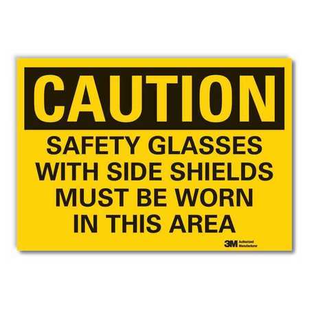 Caution Sign,10" W,7" H,0.004" Thickness