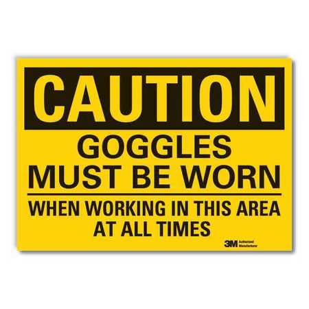 Caution Sign,10" W,7" H,0.004" Thickness