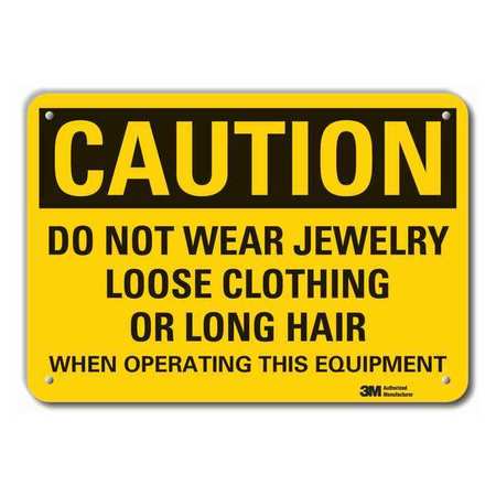 Caution Sign,10 In. H,alum,do Not Wear (