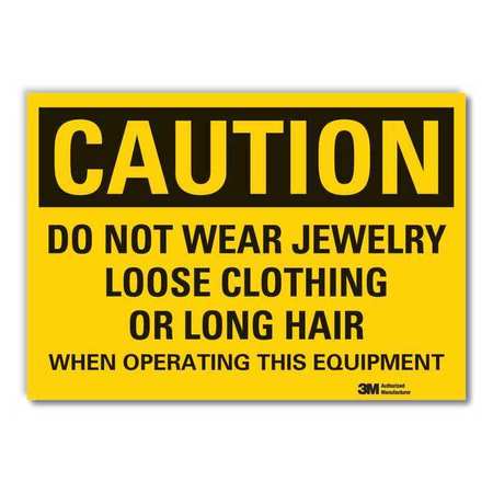 Caution Sign,10 In. H,vinyl,do Not Wear