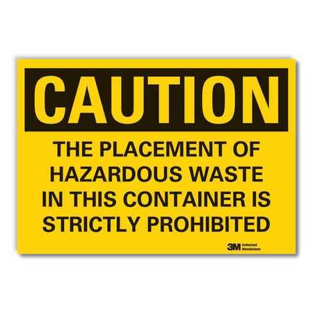 Caution Sign,10" W,7" H,0.004" Thickness