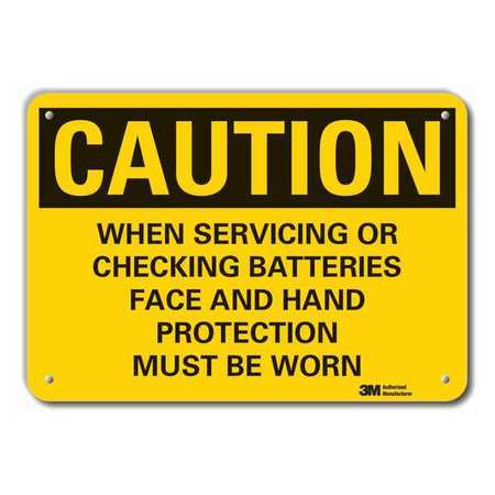 Caution Sign,10 In H,alum,hand Prot. (1