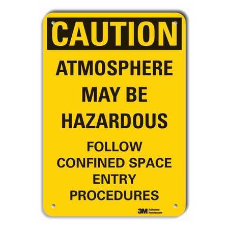 Caution Sign,10 In. H,aluminum (1 Units