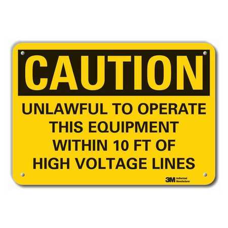 Caution Sign,10 In. H,aluminum (1 Units