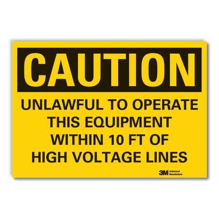 Caution Sign,10" W,7" H,0.004" Thickness