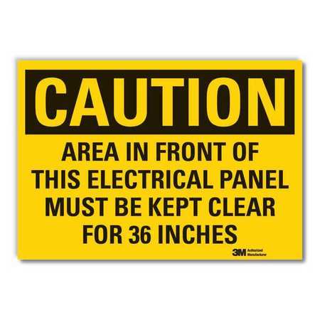 Caution Sign,10" W,7" H,0.004" Thickness