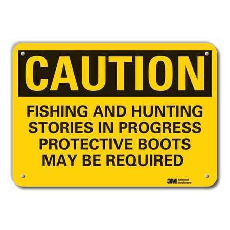 Caution Sign,10 In. H,aluminum,fishing (