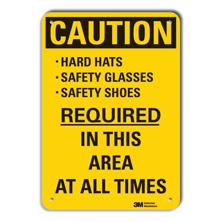 Caution Sign,10" W,14" H,0.055" Thick (1