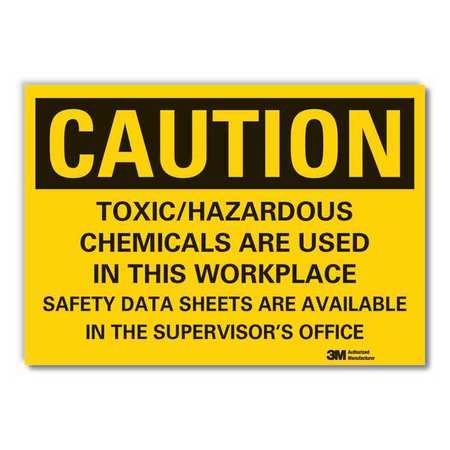 Caution Sign,10" W,7" H,0.004" Thickness