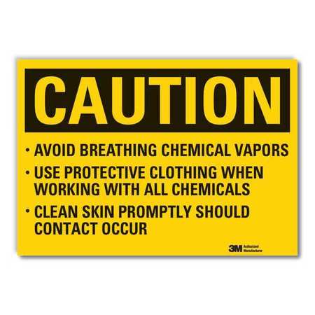 Caution Sign,10 In. H,vinyl,avoid (1 Uni