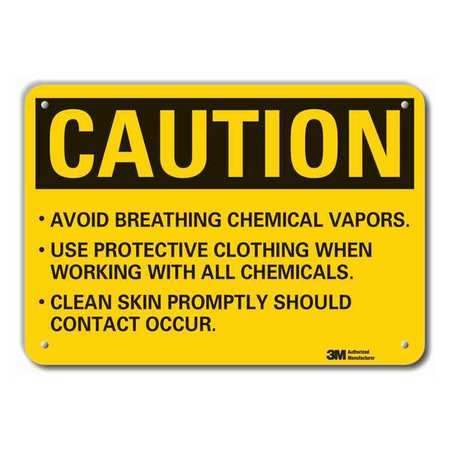 Caution Sign,10 In. H,aluminum,avoid (1