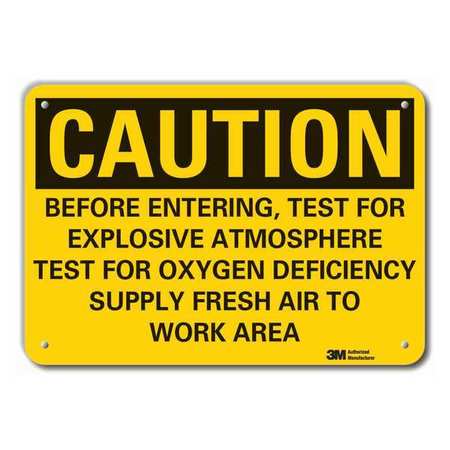 Caution Sign,10 In. H,aluminum (1 Units