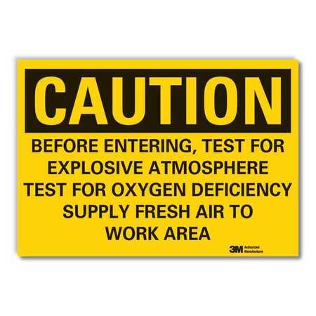 Caution Sign,10" W,7" H,0.004" Thickness