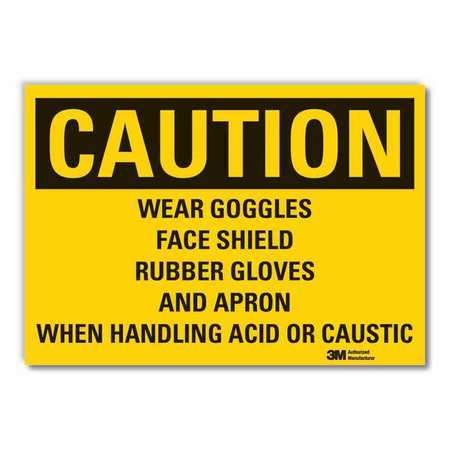 Caution Sign,10" W,7" H,0.004" Thickness