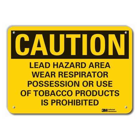 Caution Sign,10 In. H,alum,lead Hazard (