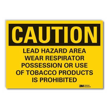 Caution Sign,10 In. H,vinyl,lead Hazard