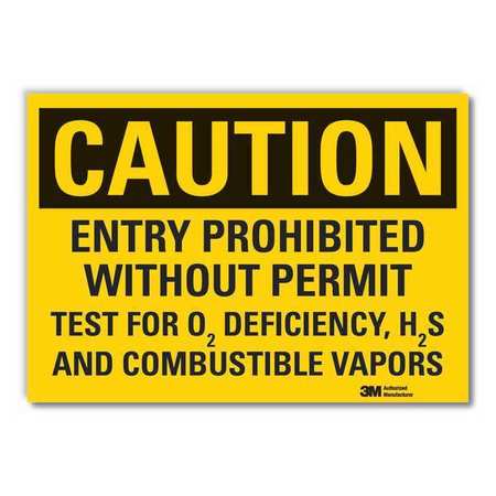 Caution Sign,10" W,7" H,0.004" Thickness