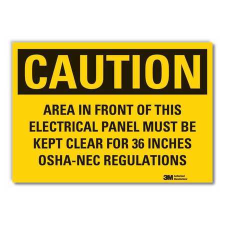 Caution Sign,10" W,7" H,0.004" Thickness