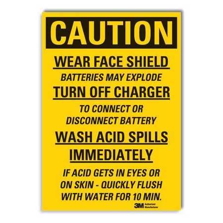 Caution Sign,10 In. H,vinyl,wear Face (1